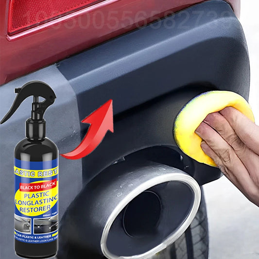 7taly Car Plastic Restorer Coating Agent Auto Plastic Rubber Exterior Repair Clean Refresh Restoration Agent Black Shine Seal Brighten